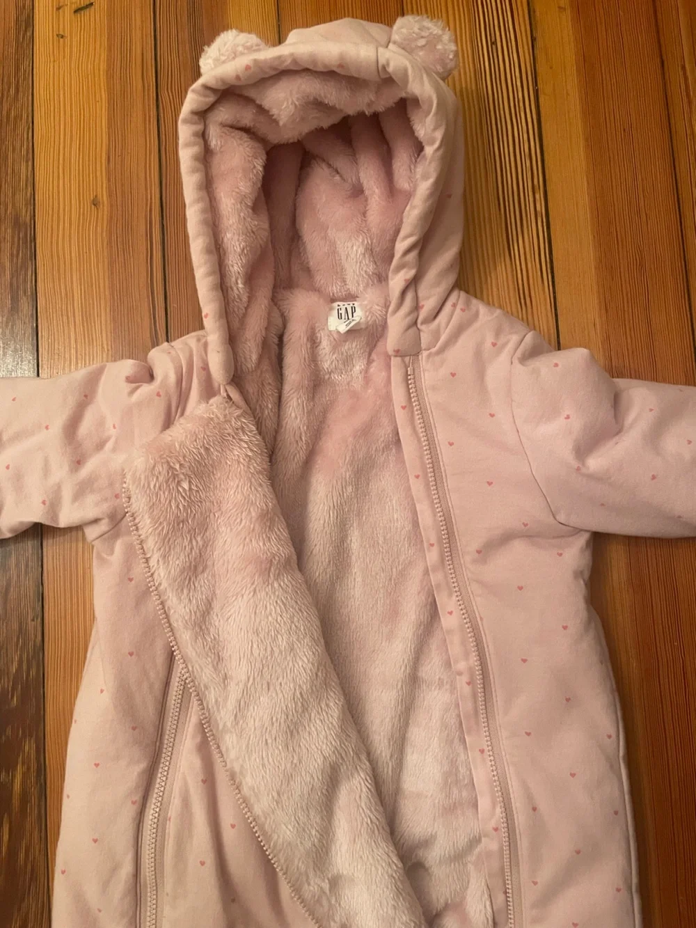 GAP 12-18m Sherpa Lined Hooded Winter One Piece